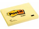 Memoblok Post-it 657 - 76 x 102mm klassisk gul, 12 pak